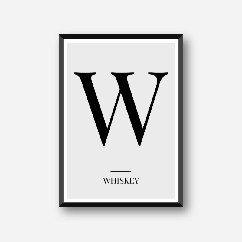 black-letter-w-whiskey-nato-phonetic-alphabet-minimalist-free